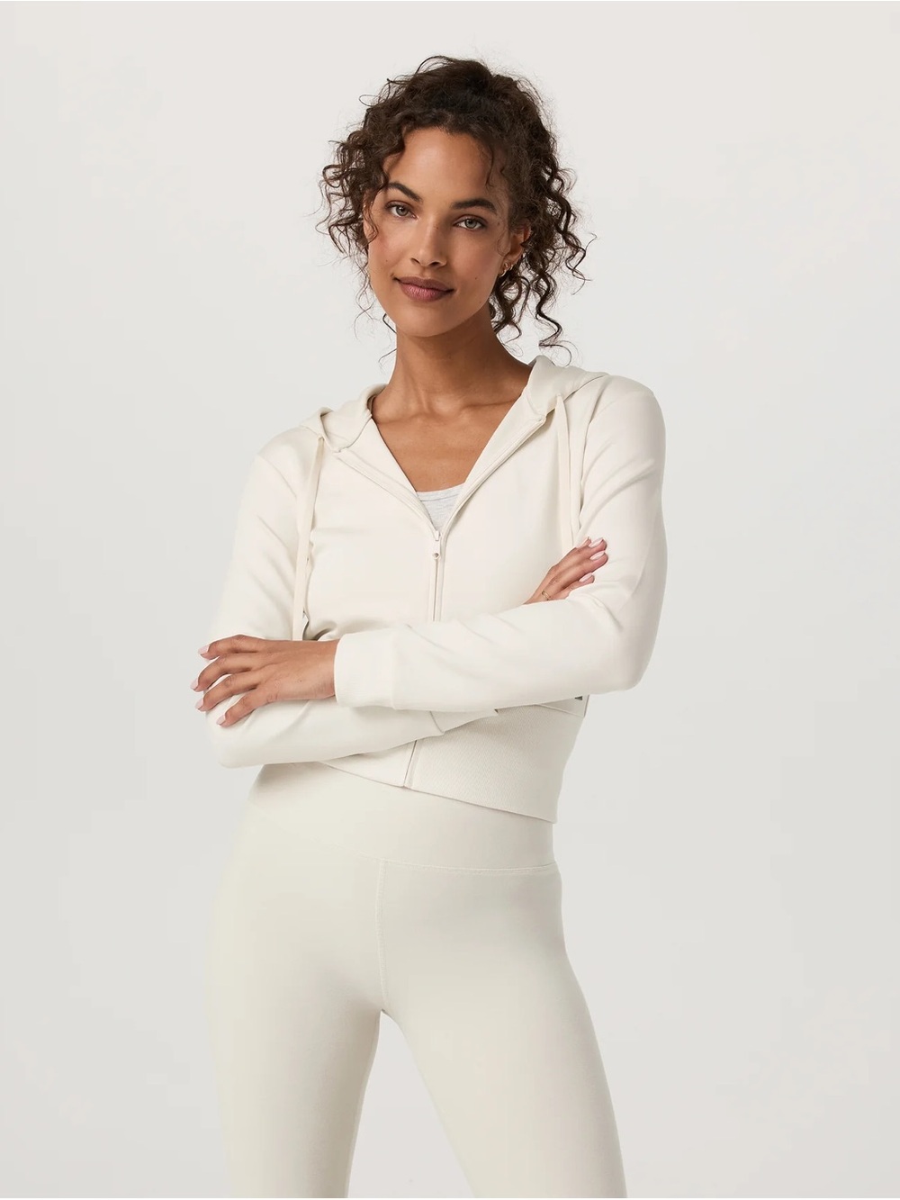 Vuori Compose Full Zip Hoodie in Marshmallow Size Medium - Picture 6 of 6
